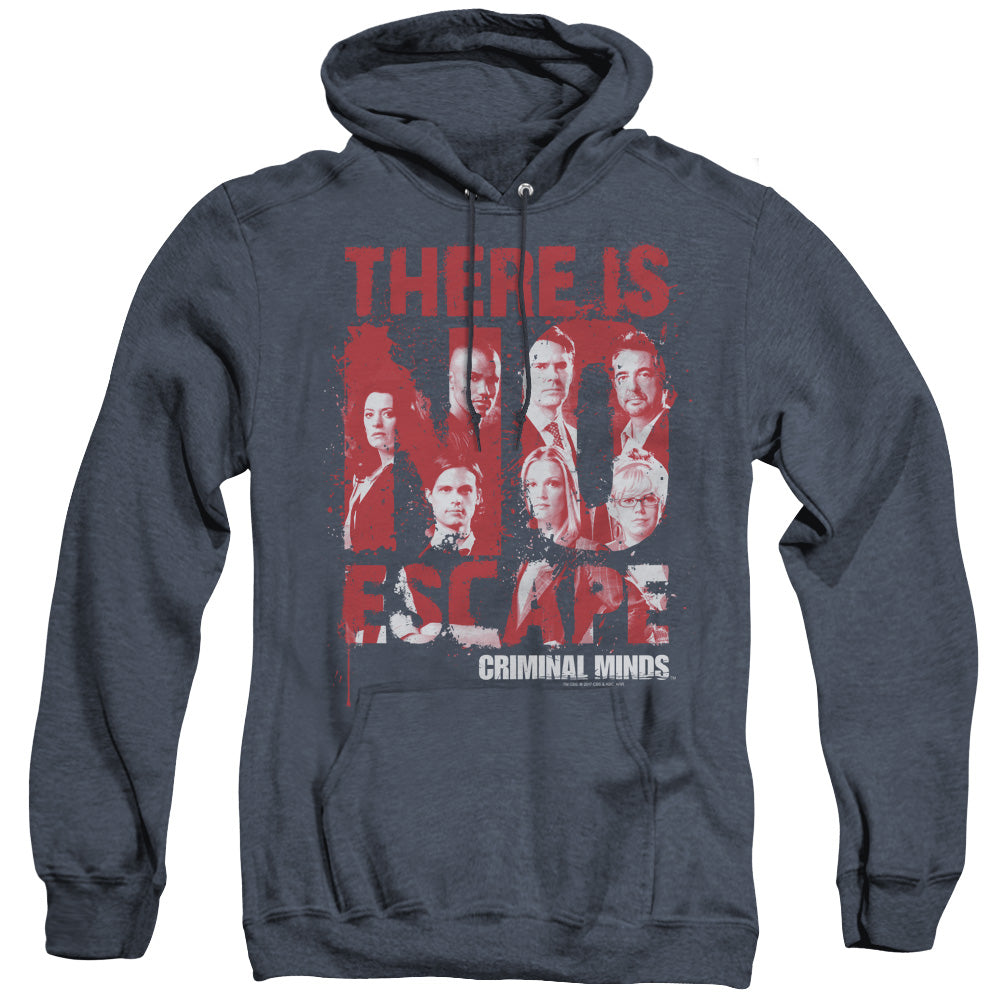 Criminal Minds No Escape Heather Mens Hoodie Navy Officially Licensed