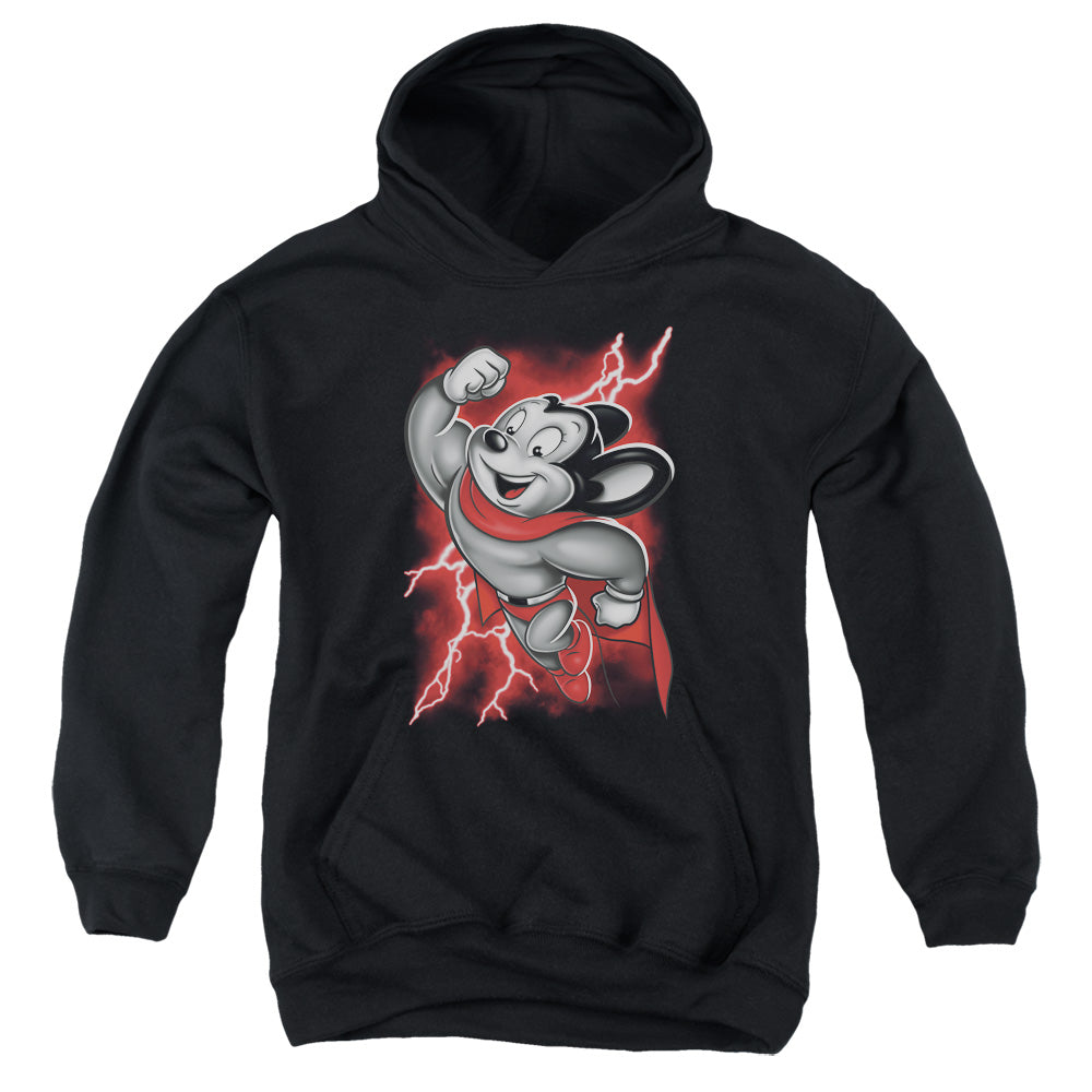 Mighty Mouse Mighty Storm Kids Youth Hoodie Black Officially Licensed