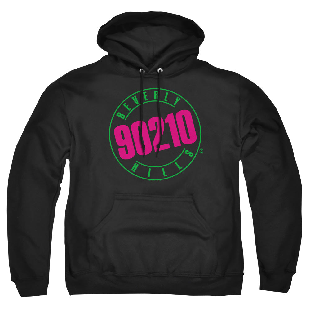 90210 Neon Mens Hoodie Black Officially Licensed