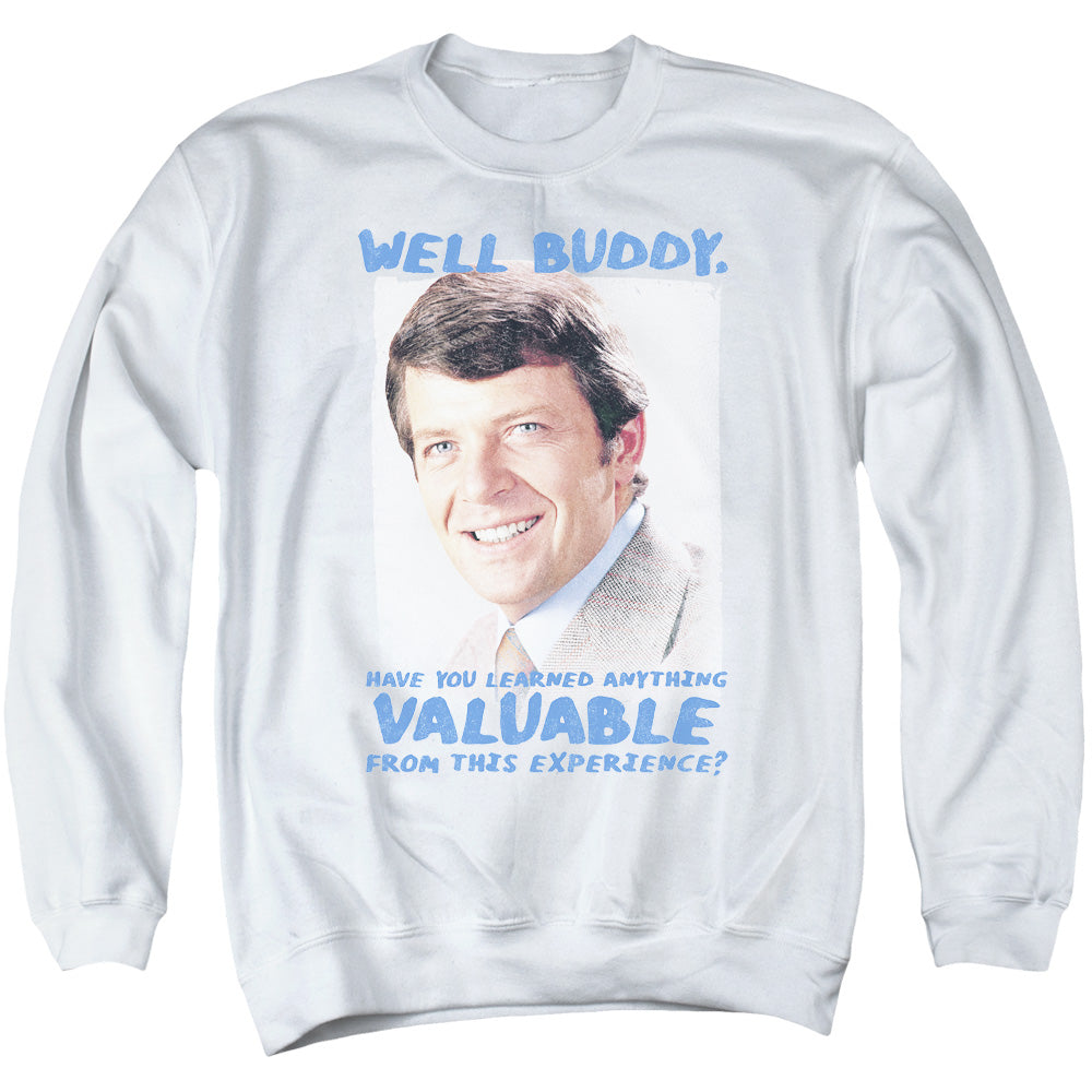 Brady Bunch Buddy Mens Crewneck Sweatshirt White Officially Licensed