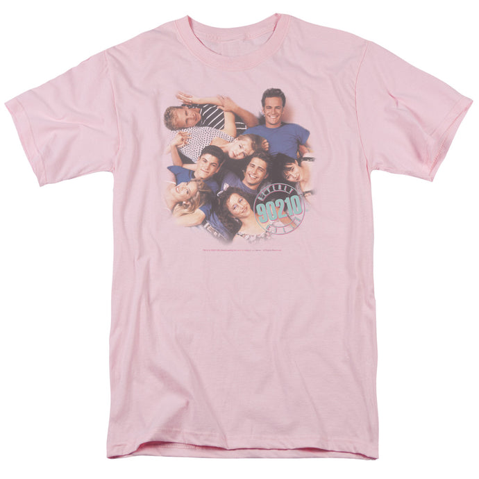 90210 Gang in Logo Mens T Shirt Pink