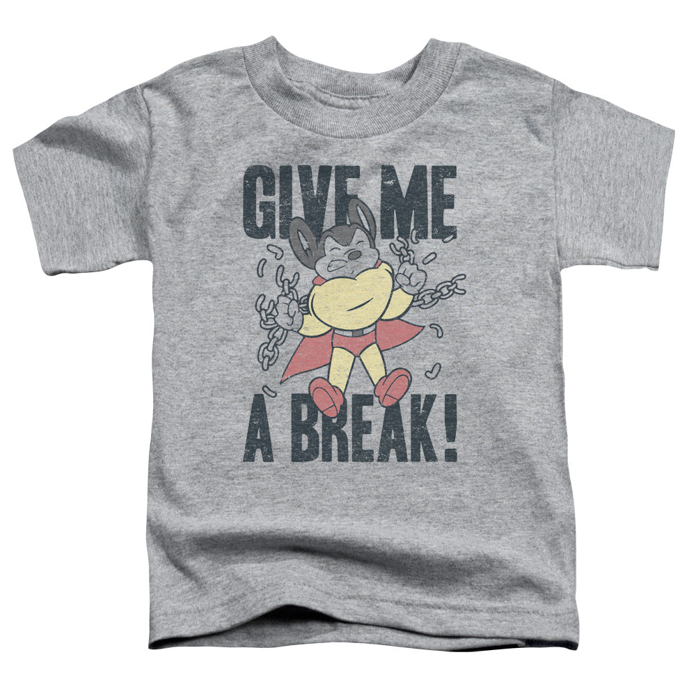 Mighty Mouse Give Me a Break Toddler Kids Youth T Shirt Athletic Heather Officially Licensed