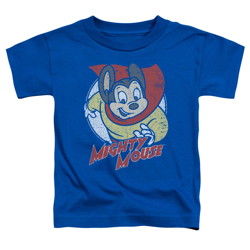 Mighty Mouse Mighty Circle Toddler Kids Youth T Shirt Royal Blue Officially Licensed
