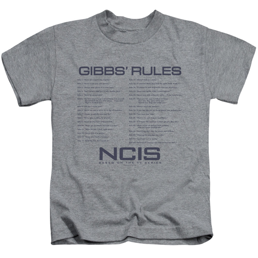 Ncis Gibbs Rules Juvenile Kids Youth T Shirt Athletic Heather Officially Licensed