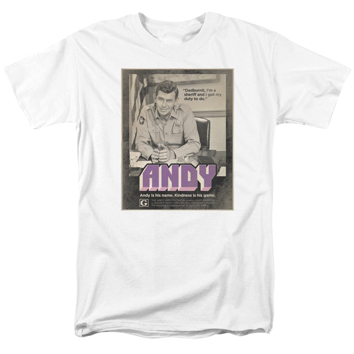 Andy Griffith Show Andy Mens T Shirt White