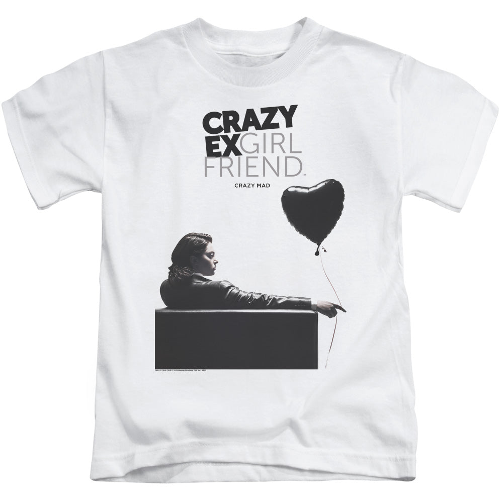 Crazy Ex Girlfriend Crazy Mad Juvenile Kids Youth T Shirt White Officially Licensed