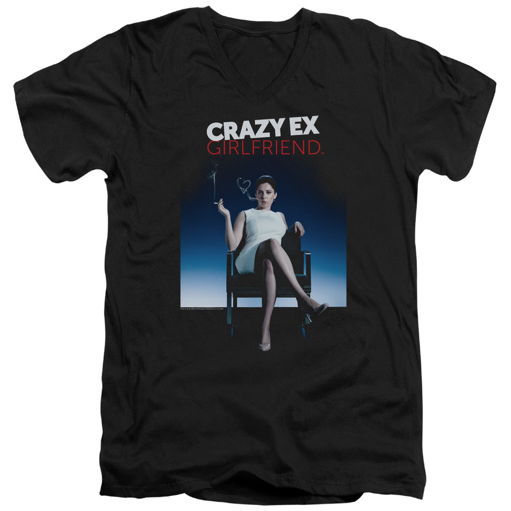 Crazy Ex Girlfriend Crazy Instinct Mens Slim Fit V-Neck T Shirt Black Officially Licensed