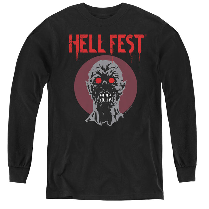 Hell Fest Logo Long Sleeve Kids Youth T Shirt Black