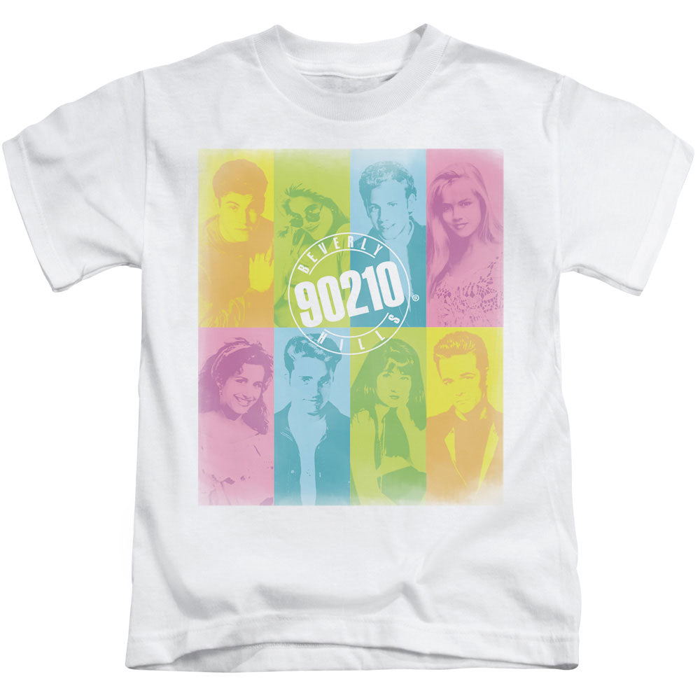 90210 Color Block of Friends Juvenile Kids Youth T Shirt White Officially Licensed