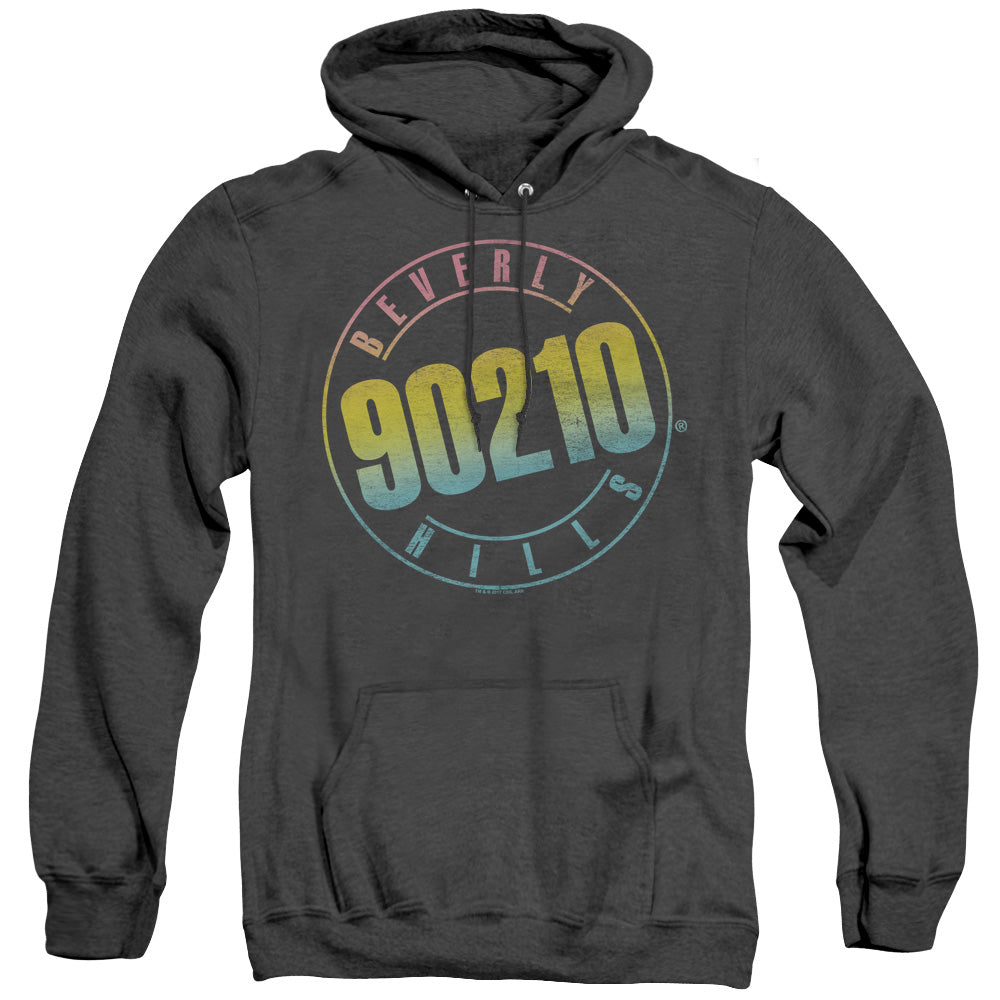 90210 Color Blend Logo Heather Mens Hoodie Black Officially Licensed