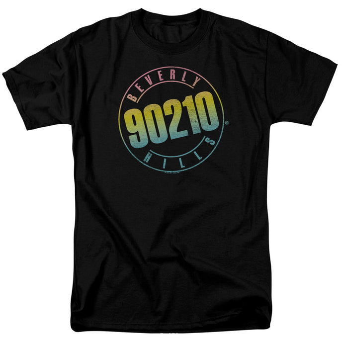 90210 Color Blend Logo Mens T Shirt Black