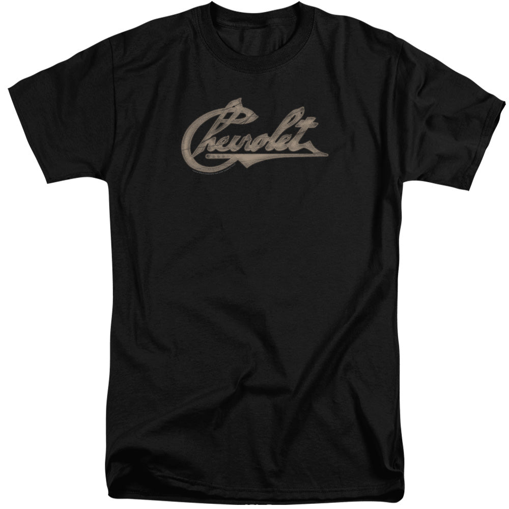 Chevrolet Chevy Script Mens Tall T Shirt Black Officially Licensed