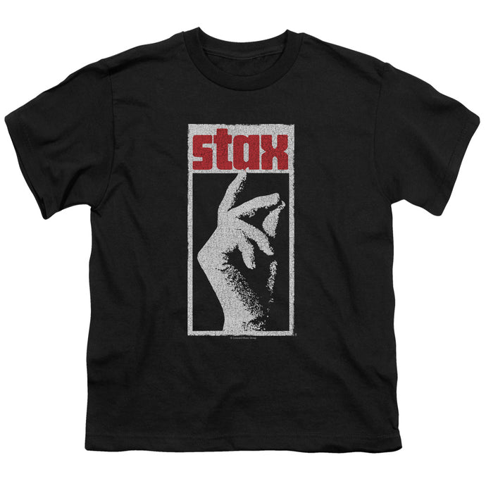 Stax Records Stax Distressed Kids Youth T Shirt Black