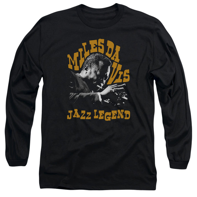Miles Davis Jazz Legend Mens Long Sleeve Shirt Black