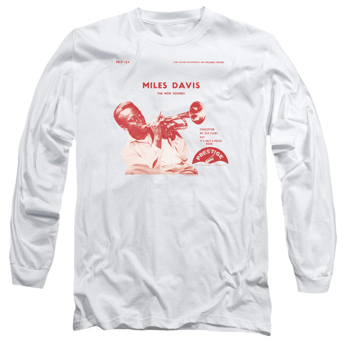 Miles Davis The New Sounds Mens Long Sleeve Shirt White