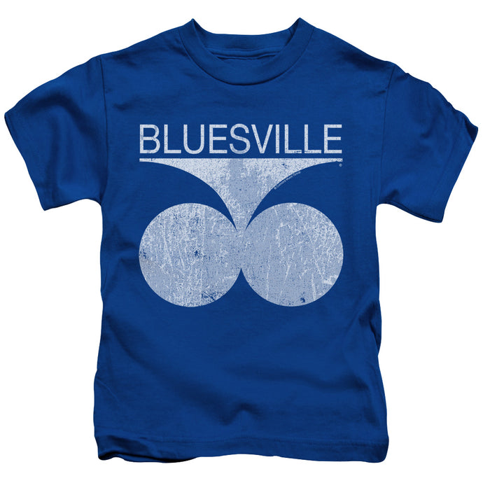 Bluesville Records Bluesville Distress Juvenile Kids Youth T Shirt Royal Blue