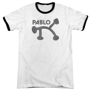 Pablo Retro Pablo Heather Ringer Mens T Shirt White