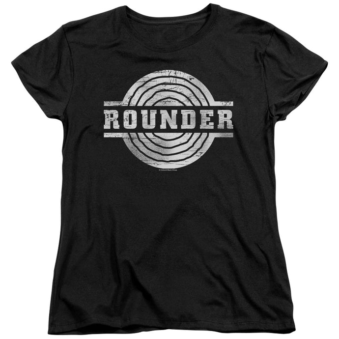 Rounder Records Rounder Retro Womens T Shirt Black