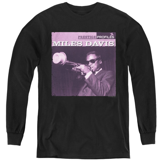 Miles Davis Prince Long Sleeve Kids Youth T Shirt Black