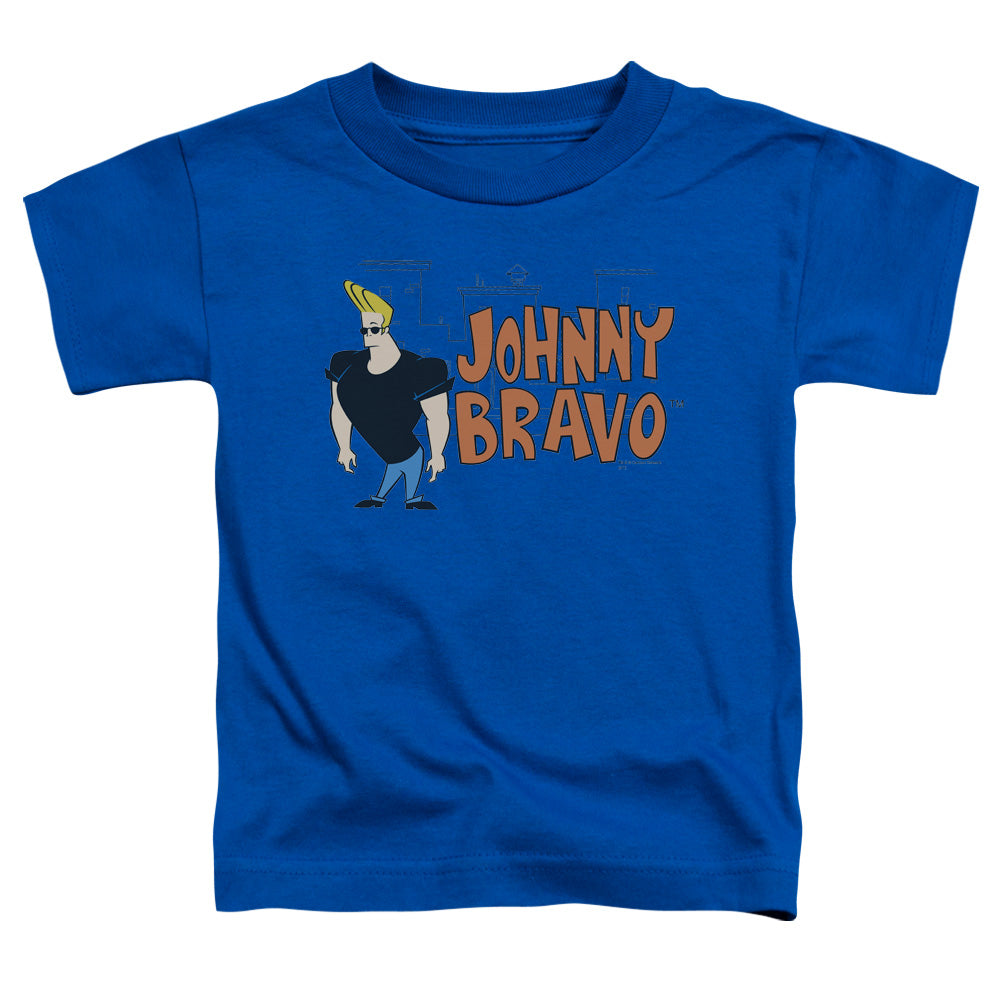 Johnny Bravo Johnny Logo Toddler Kids Youth T Shirt Royal Blue