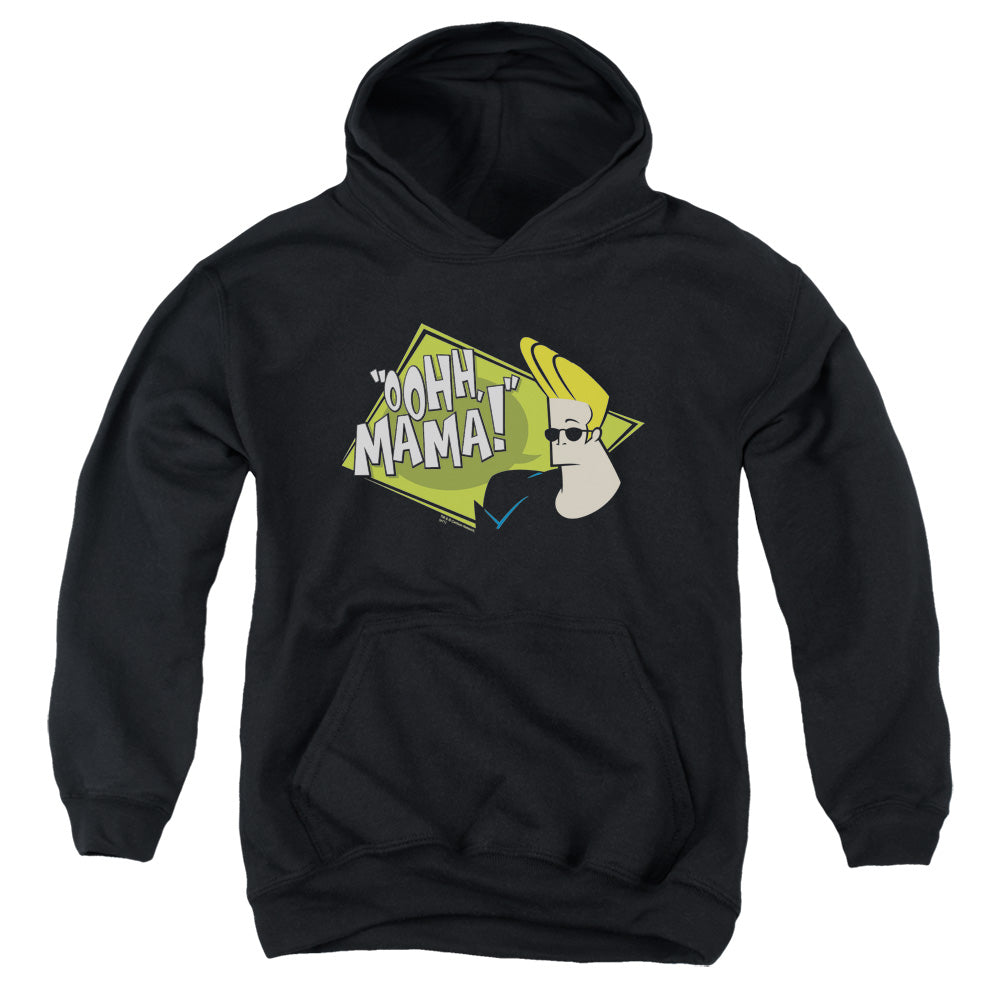 Johnny Bravo Oohh Mama Kids Youth Hoodie Black