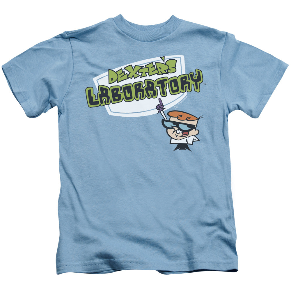 Dexters Laboratory Logo Juvenile Kids Youth T Shirt Carolina Blue