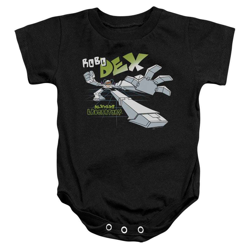 Dexters Laboratory Robo Dex Infant Baby Snapsuit Black