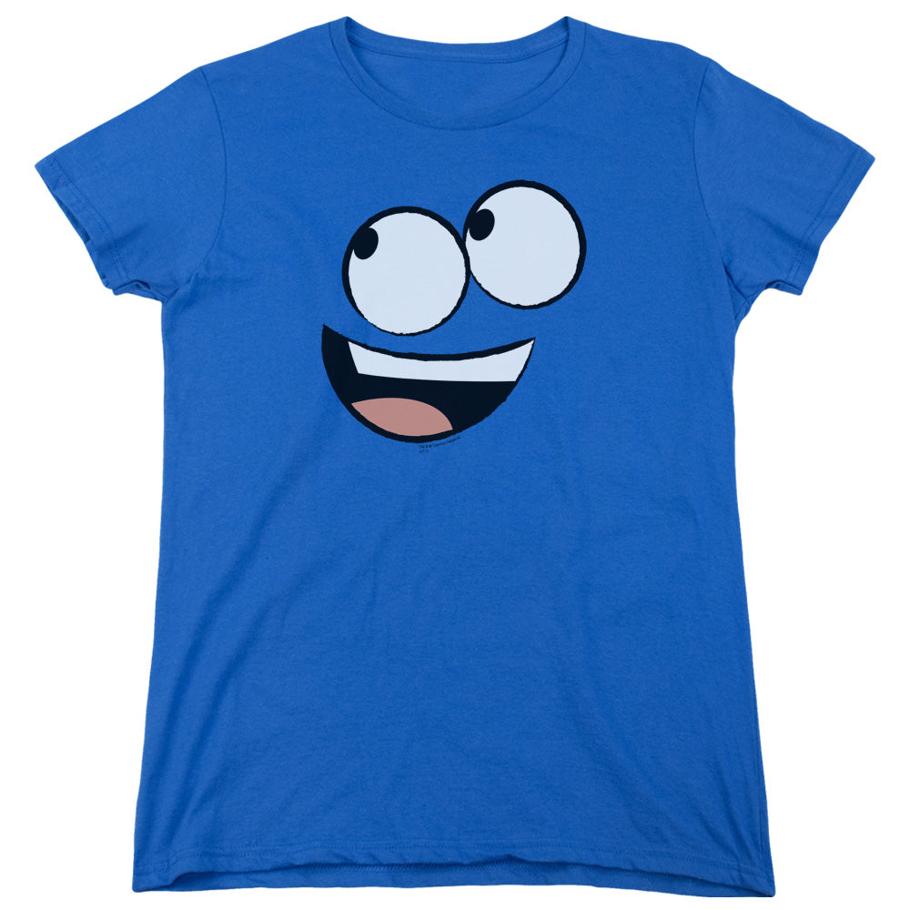 Fosters Home For Imaginary Friends Blue Face Womens T Shirt Royal Blue
