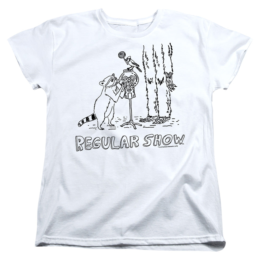 The Regular Show Tattoo Art Womens T Shirt White Officially Licensed