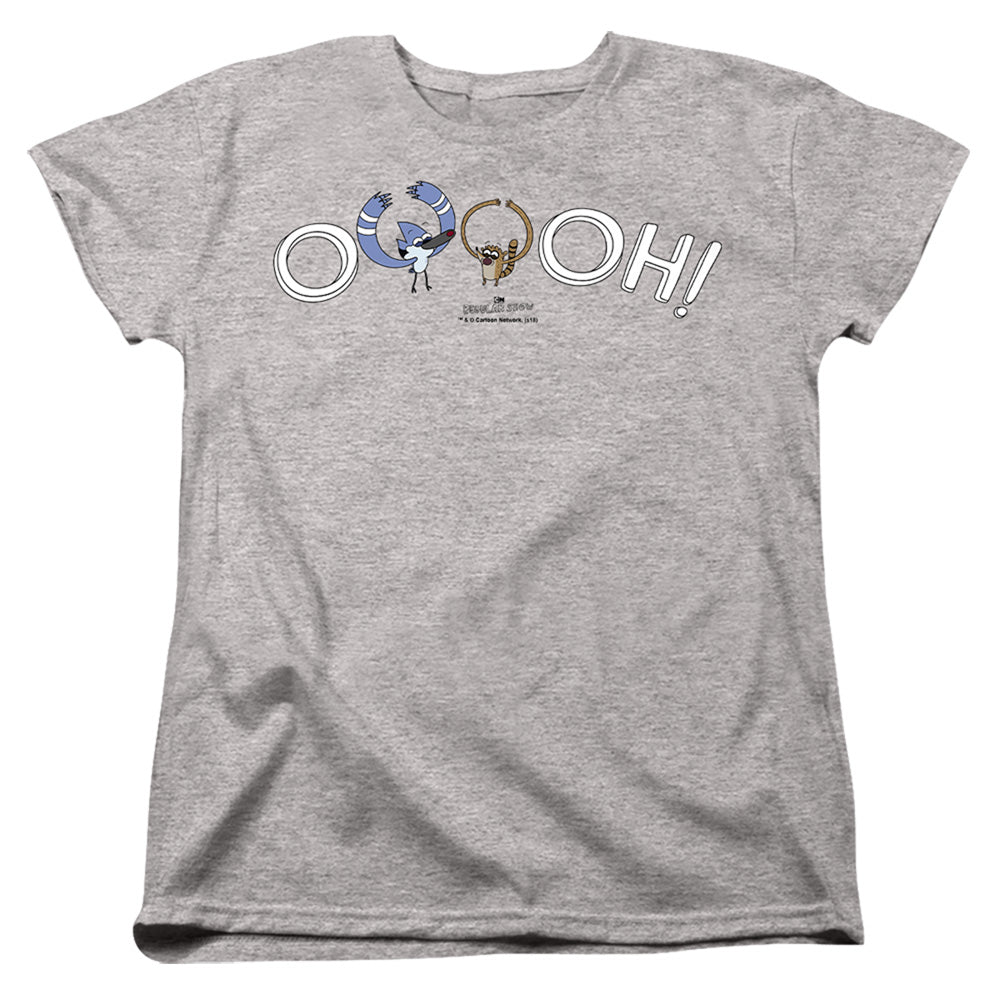 The Regular Show Ooooh Womens T Shirt Athletic Heather Officially Licensed