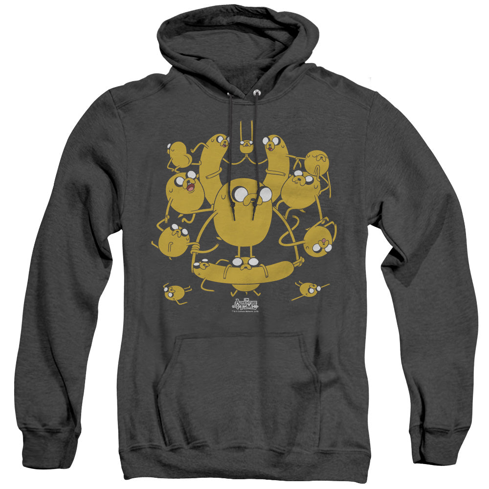 Adventure Time Jakes Mens Heather Hoodie Black Officially Licensed