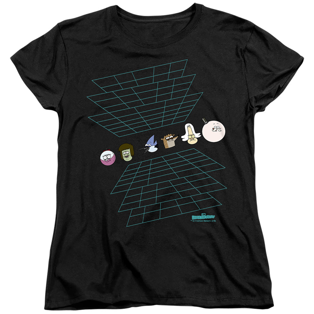 The Regular Show Regular Grid Womens T Shirt Black Officially Licensed