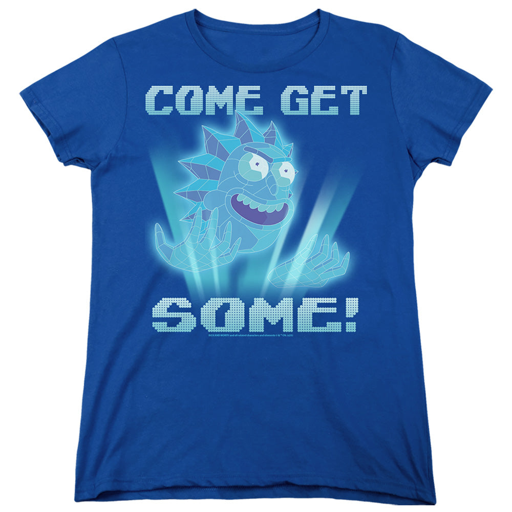 Rick And Morty Come Get Some Womens T Shirt Royal Blue Officially Licensed