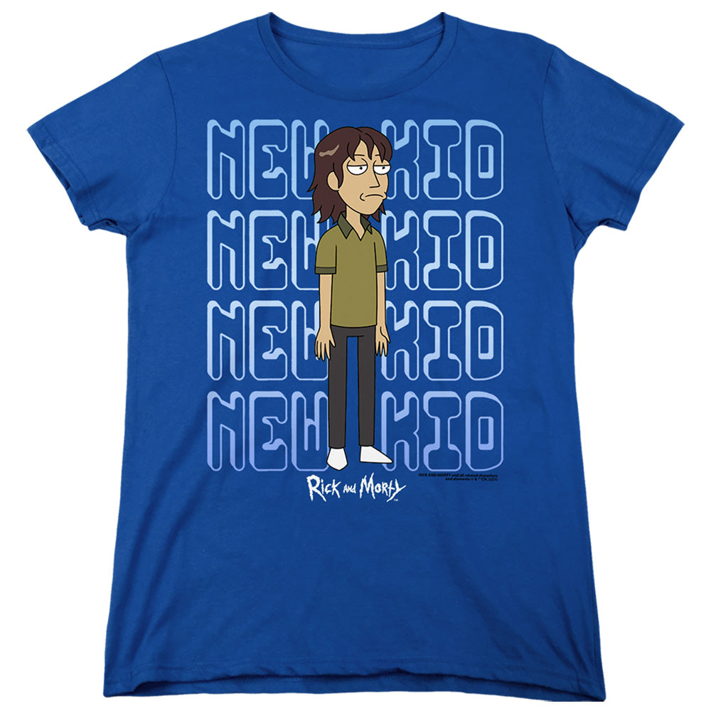 Rick And Morty Bruce Chutback Womens T Shirt Royal Blue Officially Licensed