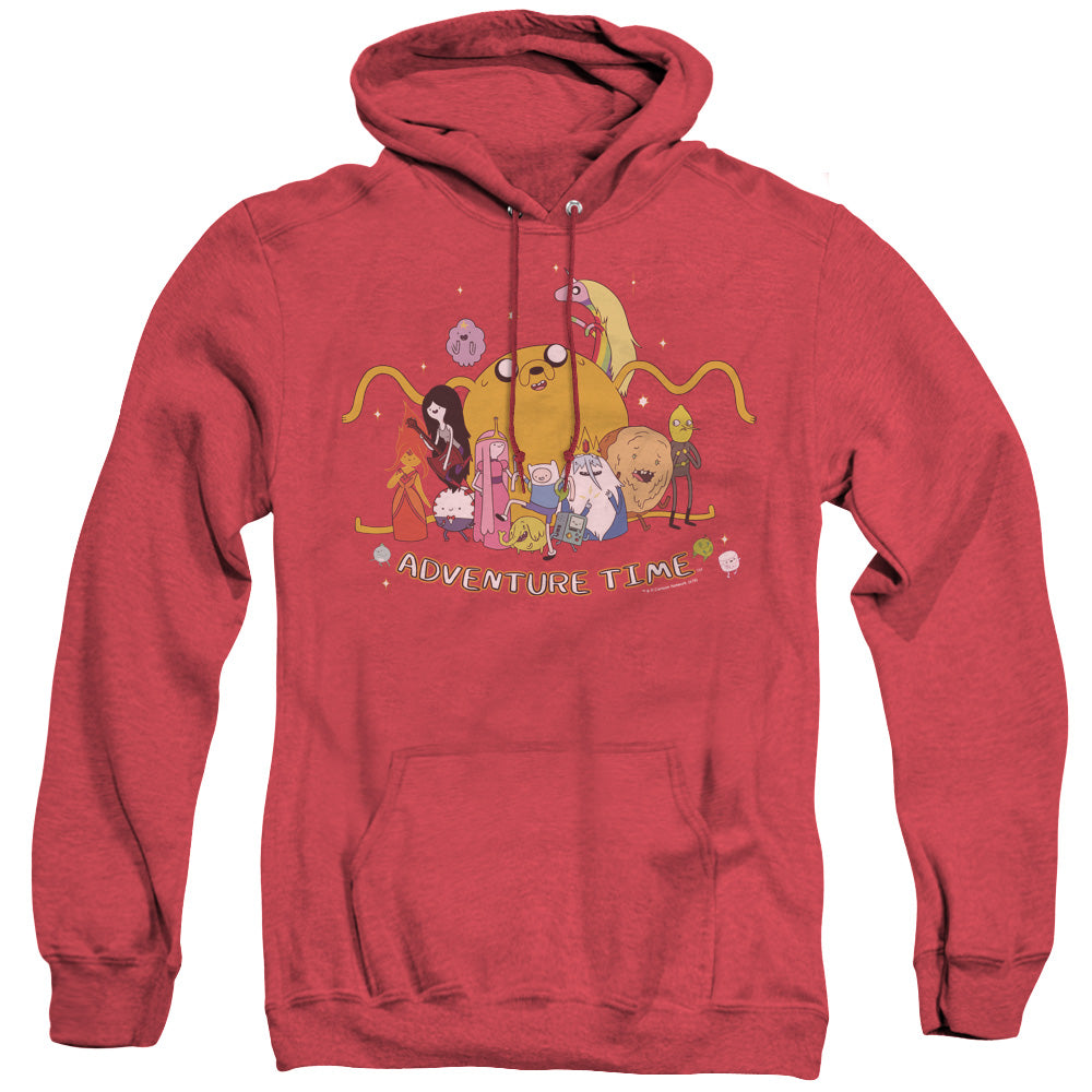 Adventure Time Outstretched Mens Heather Hoodie Red Officially Licensed