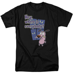 Courage The Cowardly Dog Where is Everybody Mens T Shirt Black