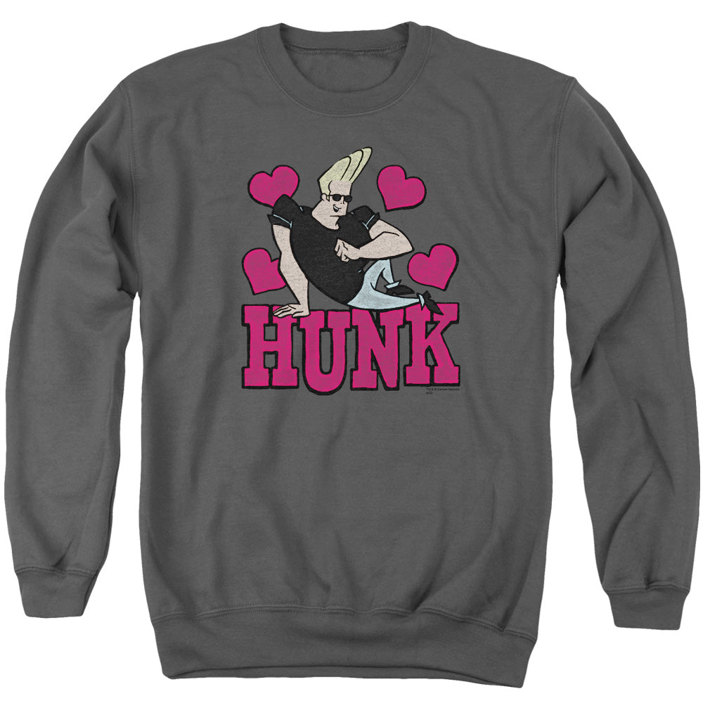 Johnny Bravo Hunk Mens Crewneck Sweatshirt Charcoal