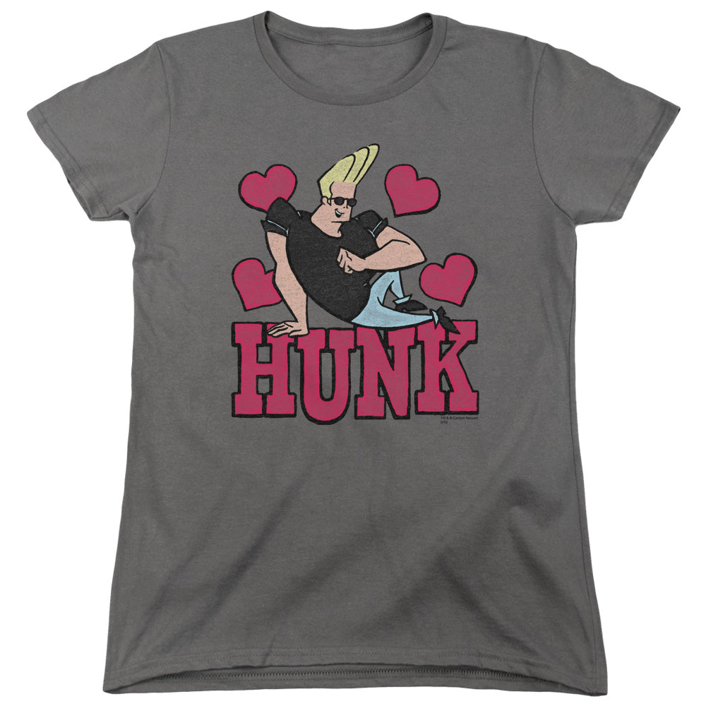Johnny Bravo Hunk Womens T Shirt Charcoal