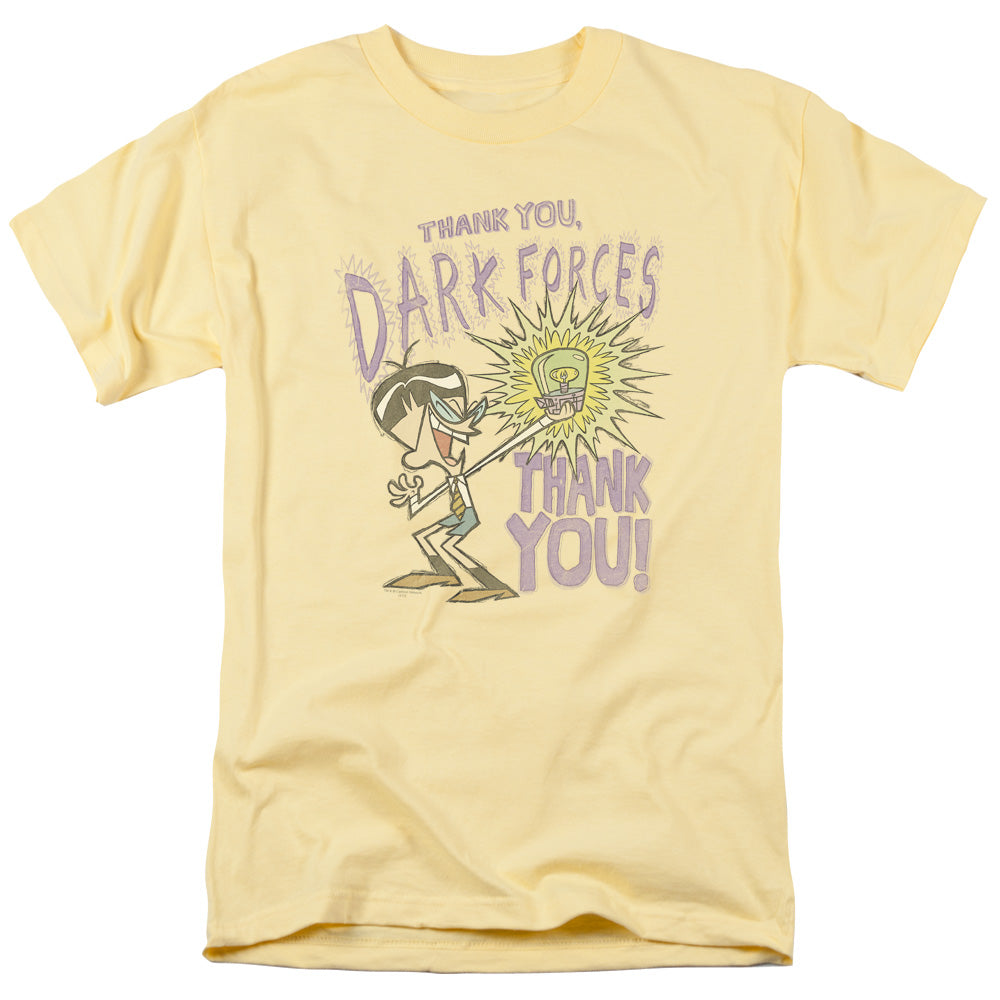 Dexters Laboratory Dark Forces Mens T Shirt Yellow