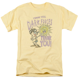 Dexters Laboratory Dark Forces Mens T Shirt Yellow