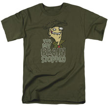 Load image into Gallery viewer, Ed Edd N Eddy Brain Dead Ed Mens T Shirt Military Green
