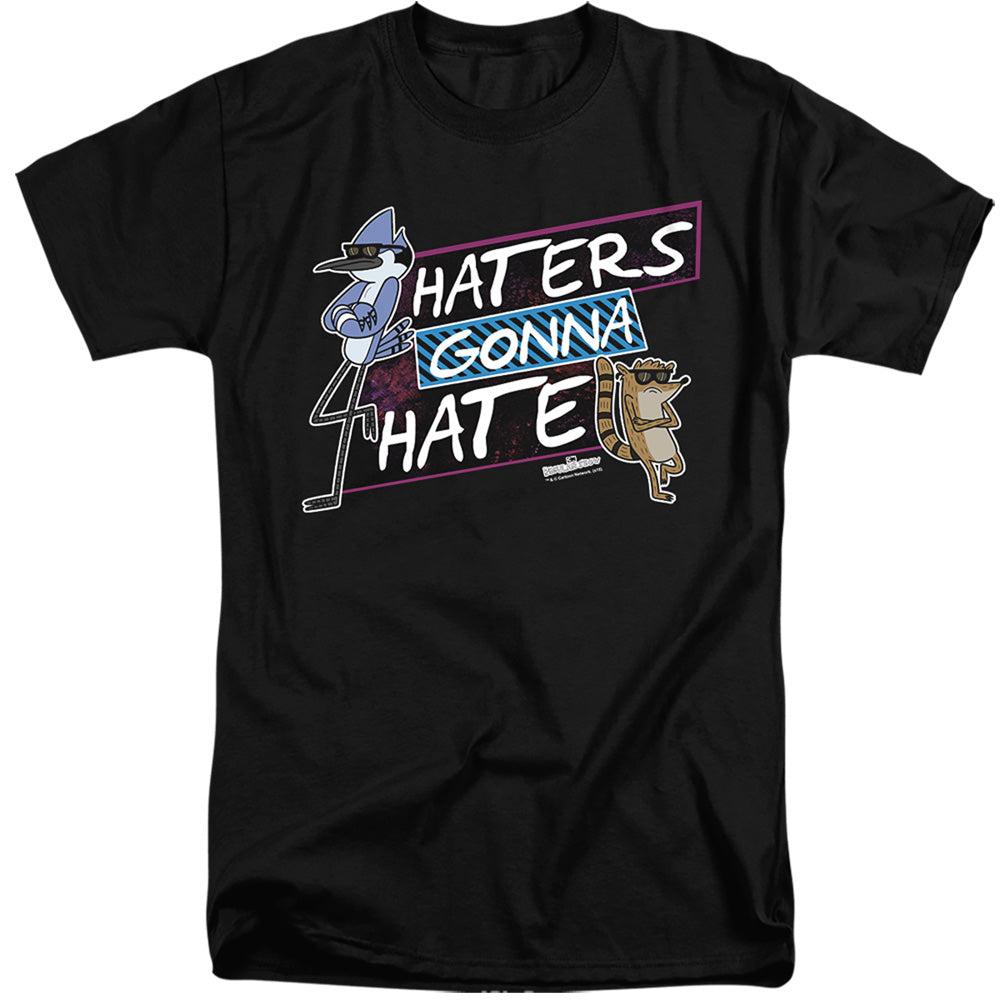Regular Show Haters Gonna Hate Mens Tall T Shirt Black Officially Licensed