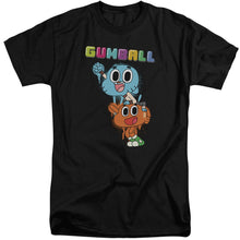 Load image into Gallery viewer, Amazing World Of Gumball Gumball Spray Mens Tall T Shirt Black