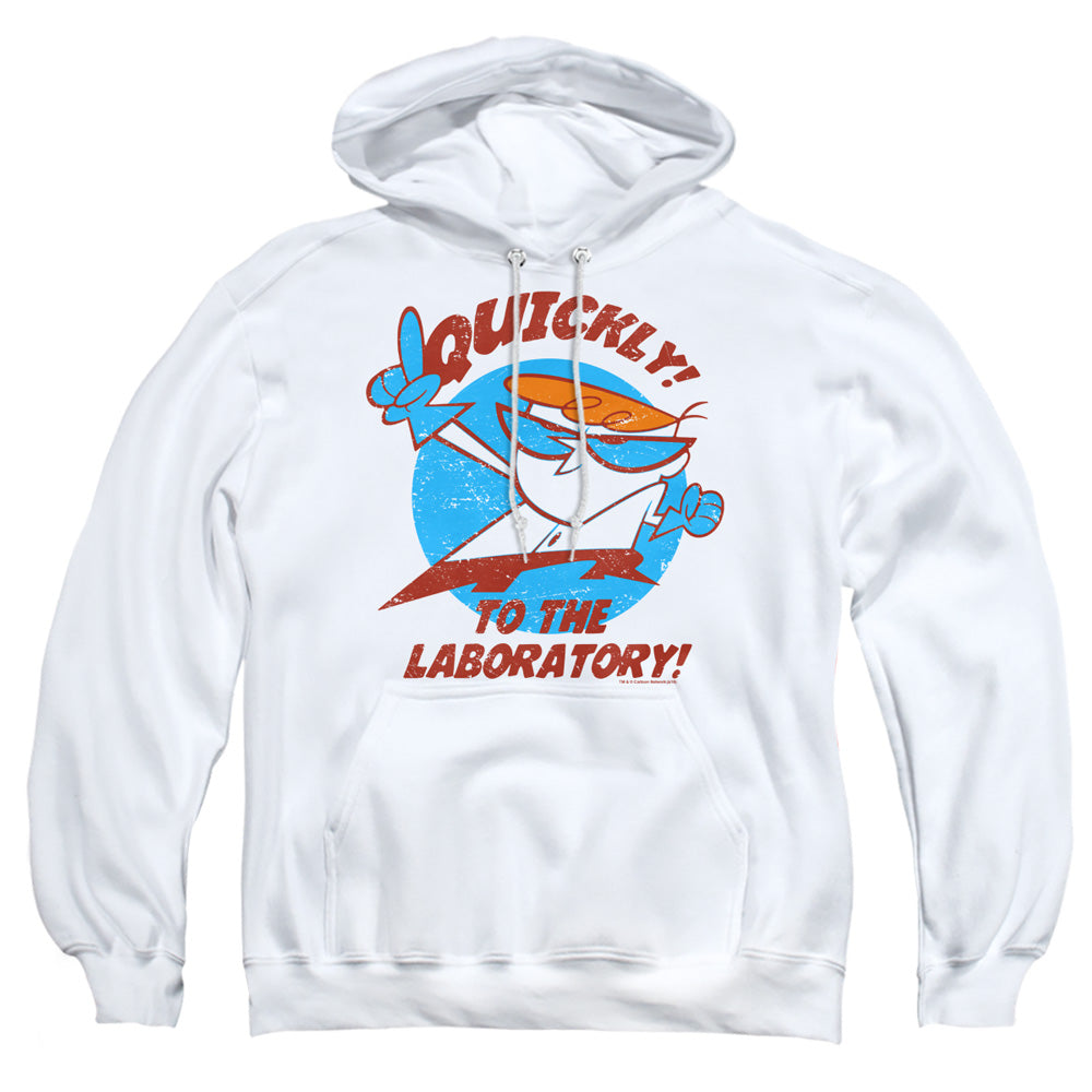 Dexters Laboratory Quickly Mens Hoodie White