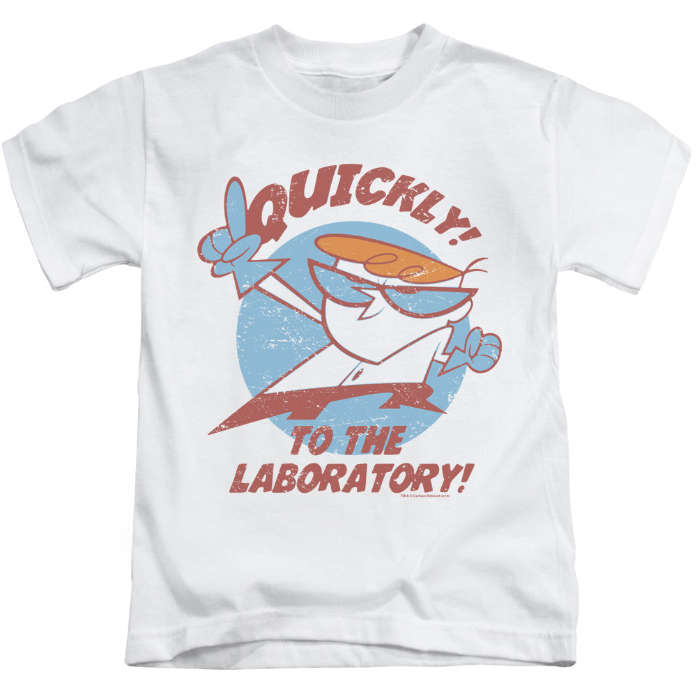 Dexters Laboratory Quickly Juvenile Kids Youth T Shirt White