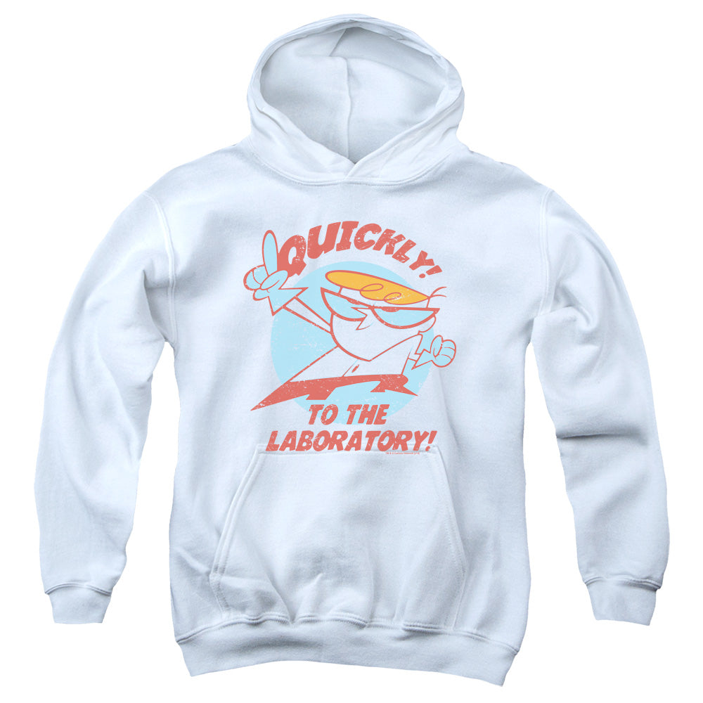 Dexters Laboratory Quickly Kids Youth Hoodie White