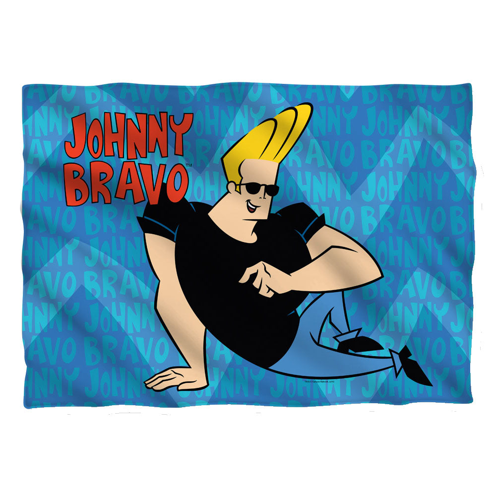 Johnny Bravo Logo Repeat Pillow Case Officially Licensed