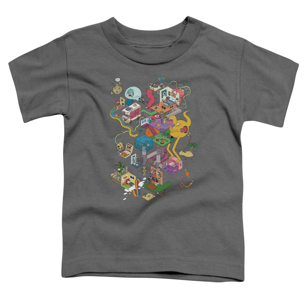Uncle Grandpa Inside the Rv Toddler Kids Youth T Shirt Charcoal