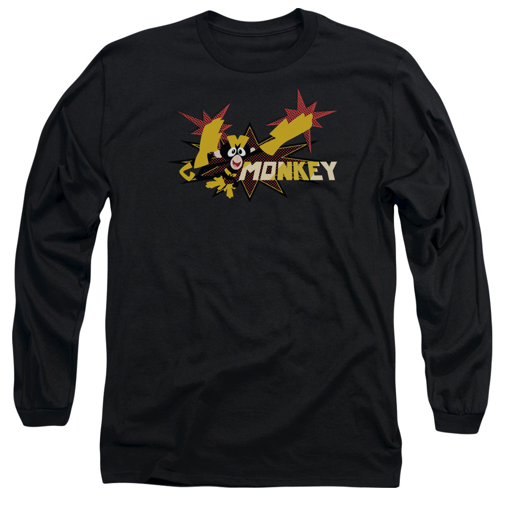 Dexters Laboratory Monkey Mens Long Sleeve Shirt Black