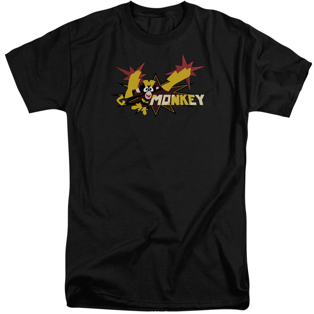 Dexters Laboratory Monkey Mens Tall T Shirt Black